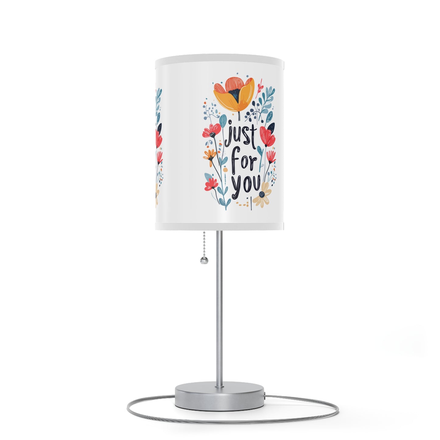Floral Table Lamp - "Just For You" Design - Gift - Lamp on a Stand, US|CA plug - Table Lamps