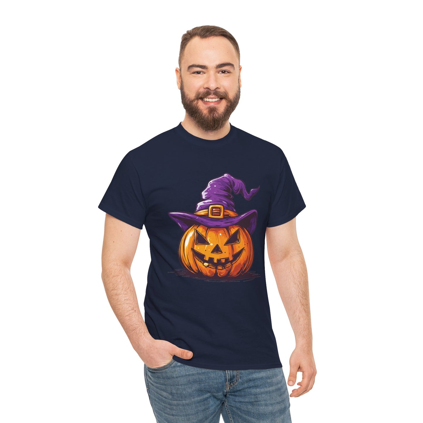 Pumpkin T-shirt - Halloween Tee - Unisex Heavy Cotton Tee - Spooky t-shirt