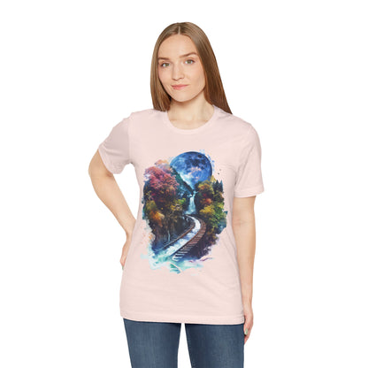 Classic and Unisex T-Shirt with 3D Watercolor design - Lightweight Fabric Tee