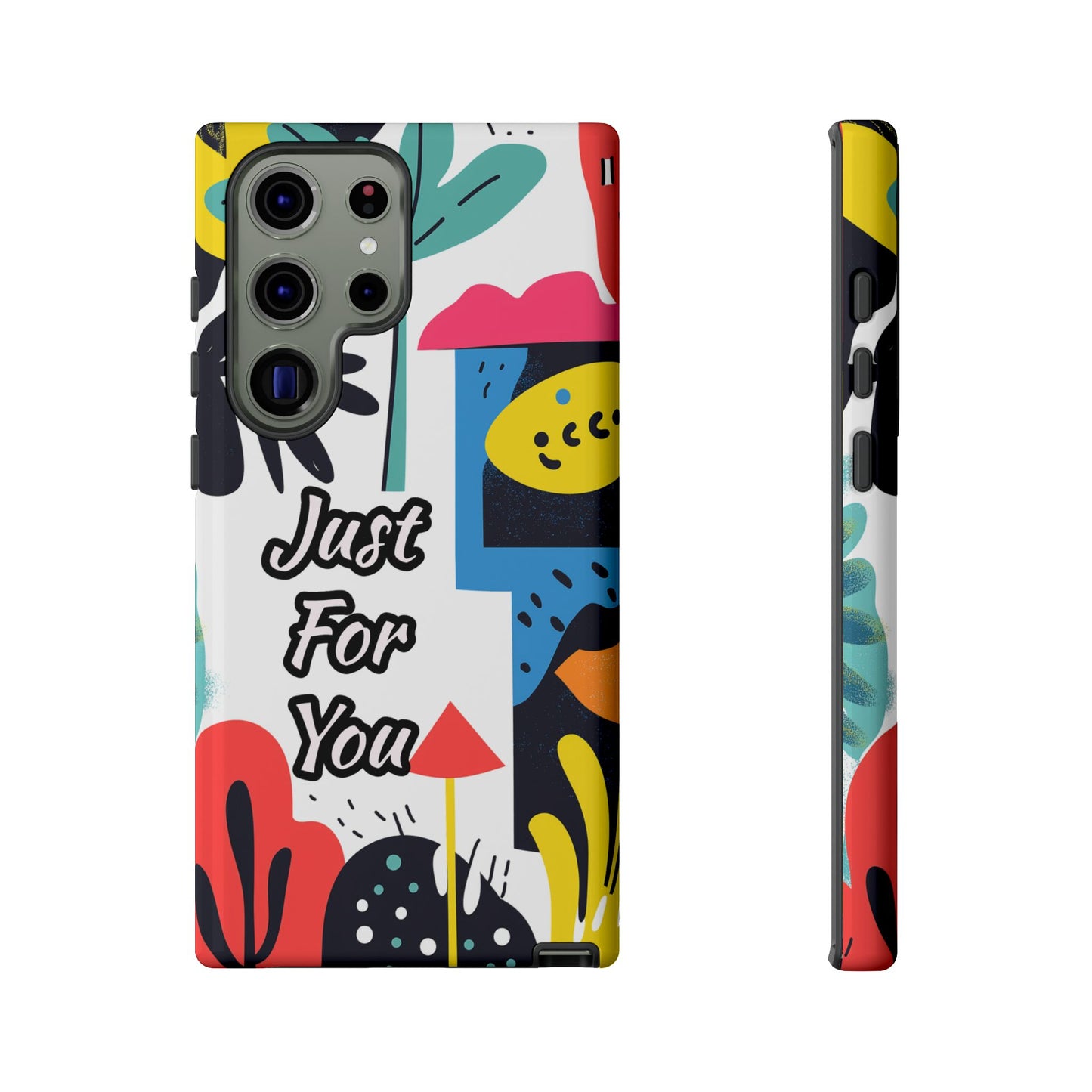 Colorful Phone Case with "Just For You" Design - Fun Gift, Unique Phone Accessory, Vibrant Design, Custom Gift Idea, Personal Touch