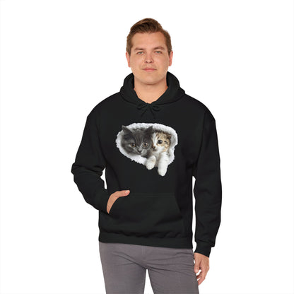 Cute Cat Design for Cat Lovers - Unisex Heavy Blend™ Hooded Sweatshirt - Cat Hoodies for Men and Women