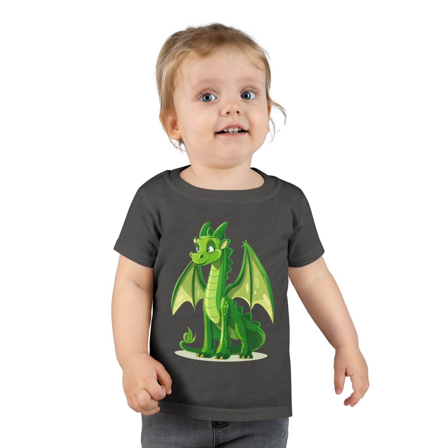 Cute Green Dragon Toddler T-Shirt - Adorable Kids Tee for Playtime and Parties - Unisex Toddler T-Shirt