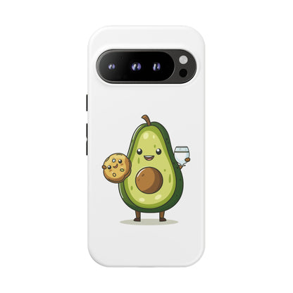Tough Cases with Cute avocado cartoon character for iPhone, Samsung, and Google case
