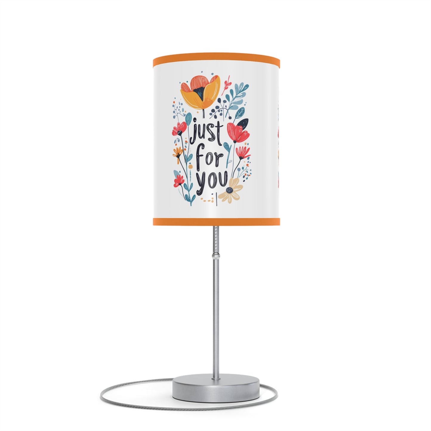 Floral Table Lamp - "Just For You" Design - Gift - Lamp on a Stand, US|CA plug - Table Lamps
