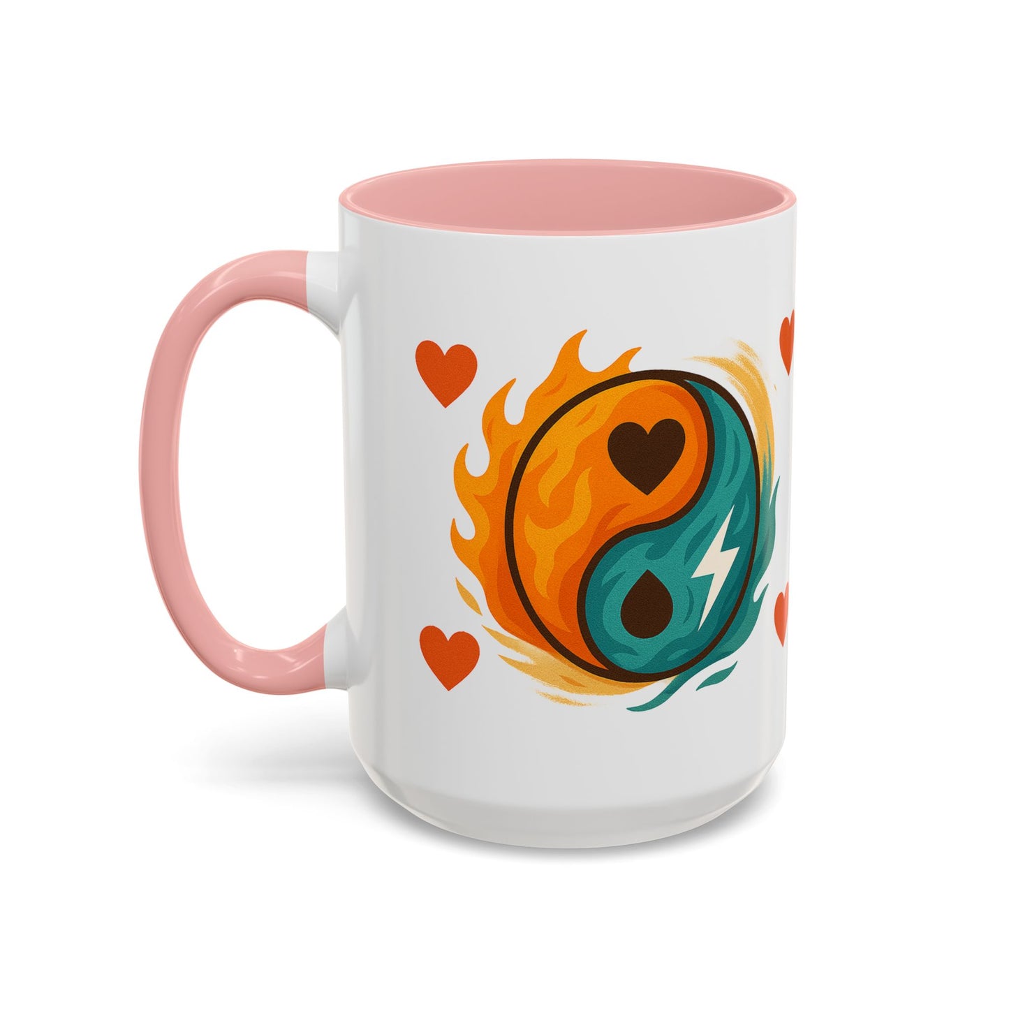 Bold Yin Yang Accent Coffee Mug – 11oz & 15oz – Perfect for Coffee Lovers