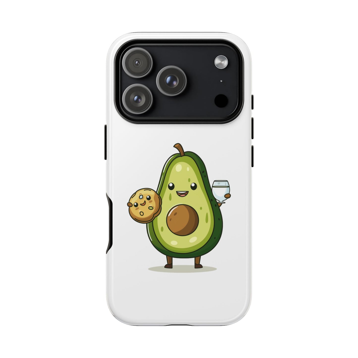Tough Cases with Cute avocado cartoon character for iPhone, Samsung, and Google case