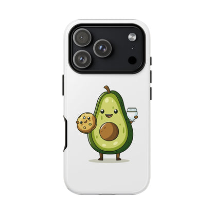 Tough Cases with Cute avocado cartoon character for iPhone, Samsung, and Google case