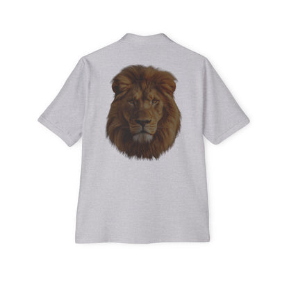 Men's Polo Striking Lion Design