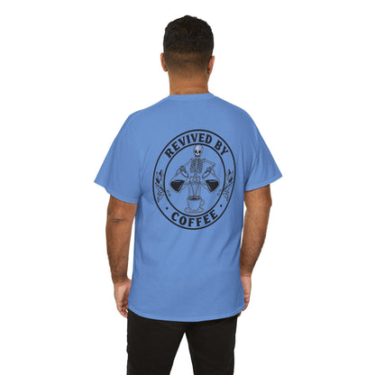 Revived by Coffee Unisex Heavy Cotton Tee - Perfect for Coffee Lovers