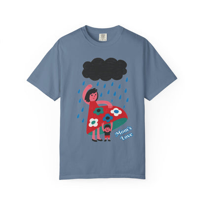 Colorful Rainy Day Unisex T-Shirt - Whimsical Design Featuring Flowers & Clouds - Mother's day Gift - Birthday Gift