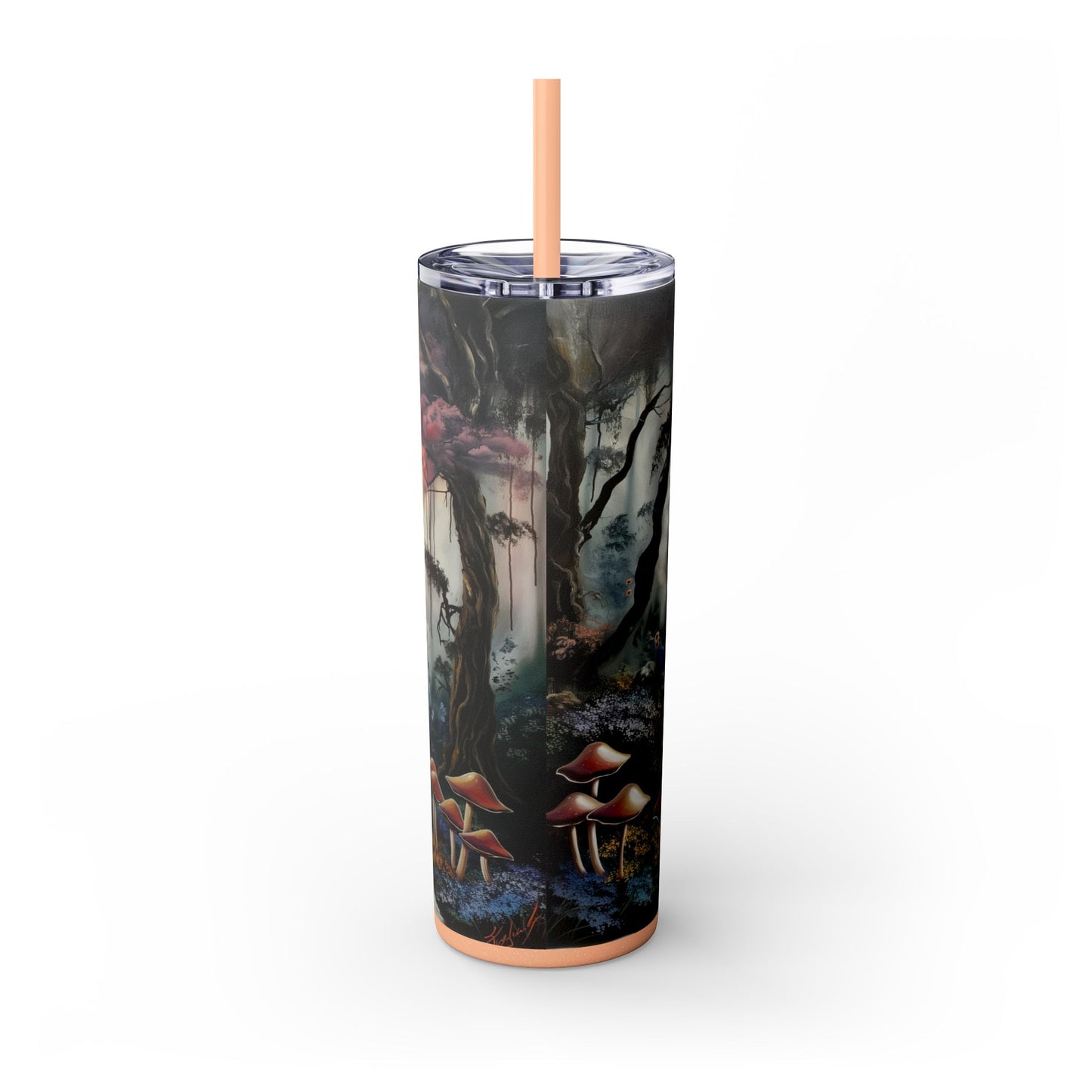 Skinny Tumbler with Straw, 20oz - Forest Insulated Tumbler
