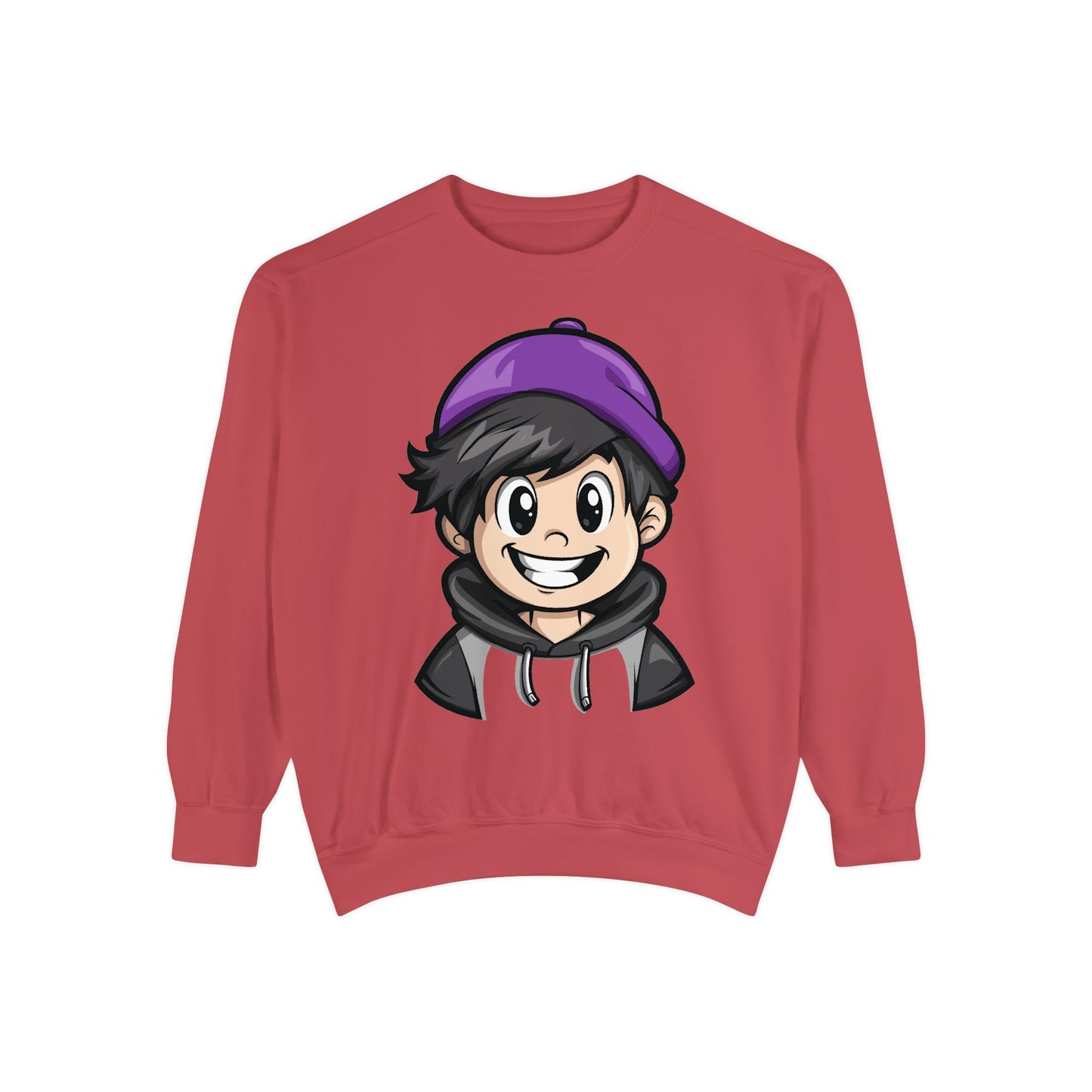 Men's Garment-Dyed Sweatshirt - Happy Vibes
