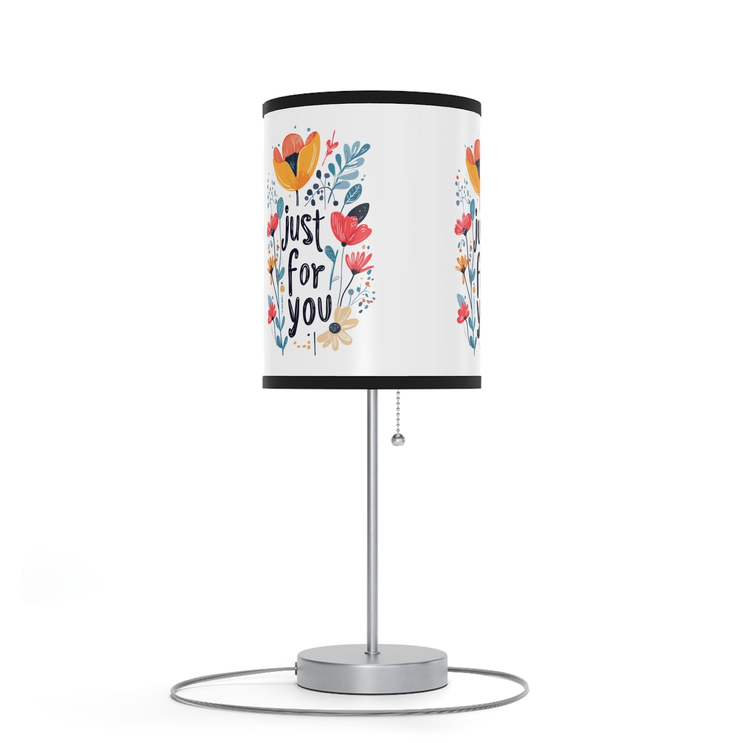 Floral Table Lamp - "Just For You" Design - Gift - Lamp on a Stand, US|CA plug - Table Lamps