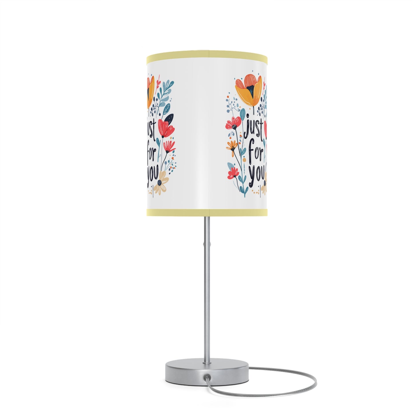 Floral Table Lamp - "Just For You" Design - Gift - Lamp on a Stand, US|CA plug - Table Lamps