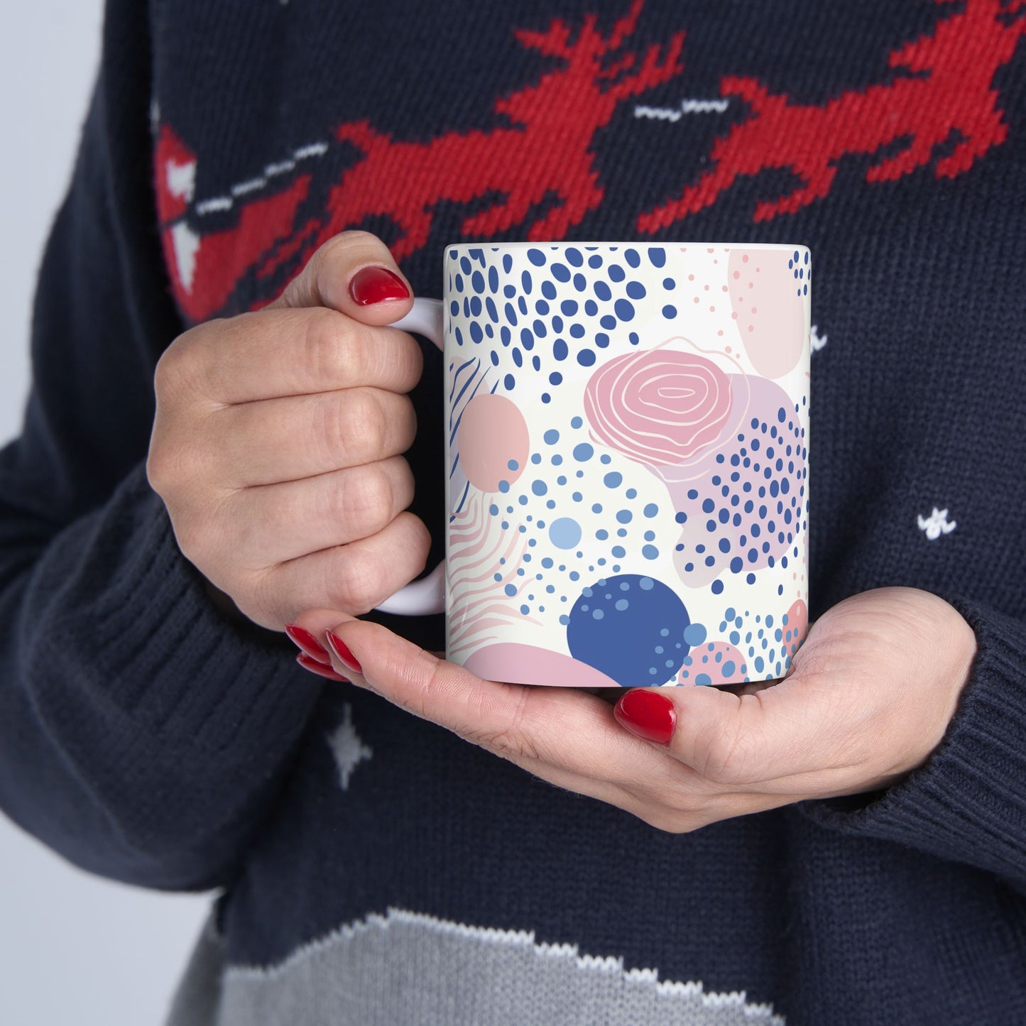 Geometric Shapes Ceramic Mug - (11oz, 15oz)