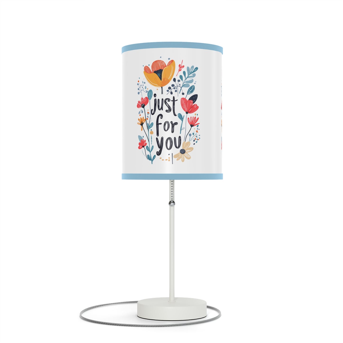 Floral Table Lamp - "Just For You" Design - Gift - Lamp on a Stand, US|CA plug - Table Lamps