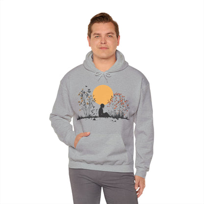 Serene Serenity Unisex Heavy Blend™ Hooded Sweatshirt - Woman & Nature Design Hoodie for Men and Women