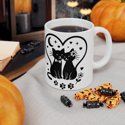 Cute Cat Lover Ceramic Mug - 11oz & 15oz - Perfect for Home & Office