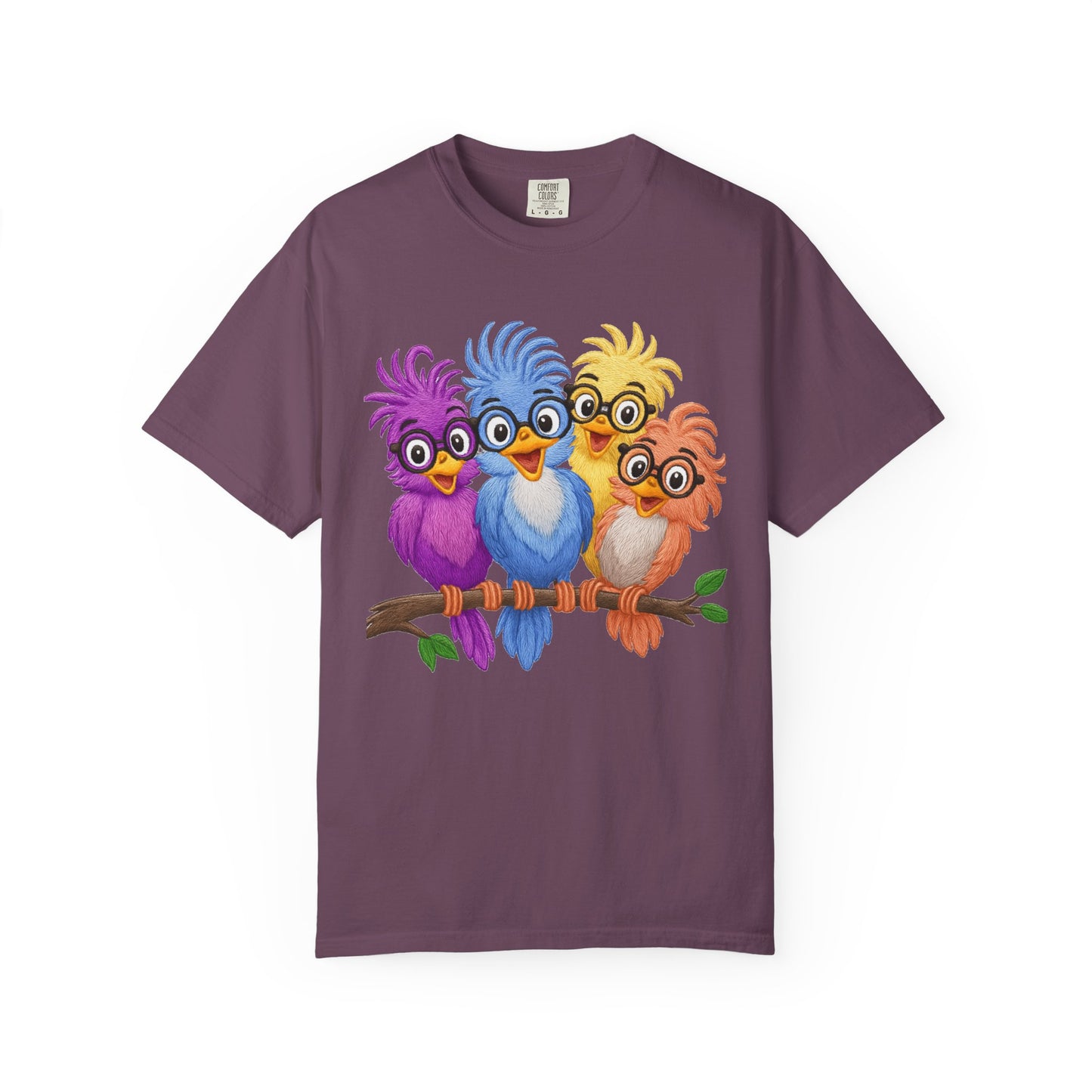 Colorful Bird Friends Women's T-Shirt - Fun & Playful Graphic Tee