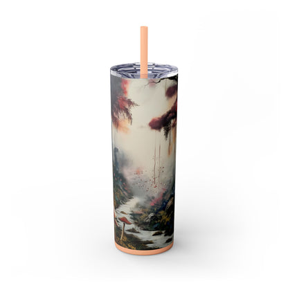 Skinny Tumbler with Straw, 20oz - Forest Insulated Tumbler