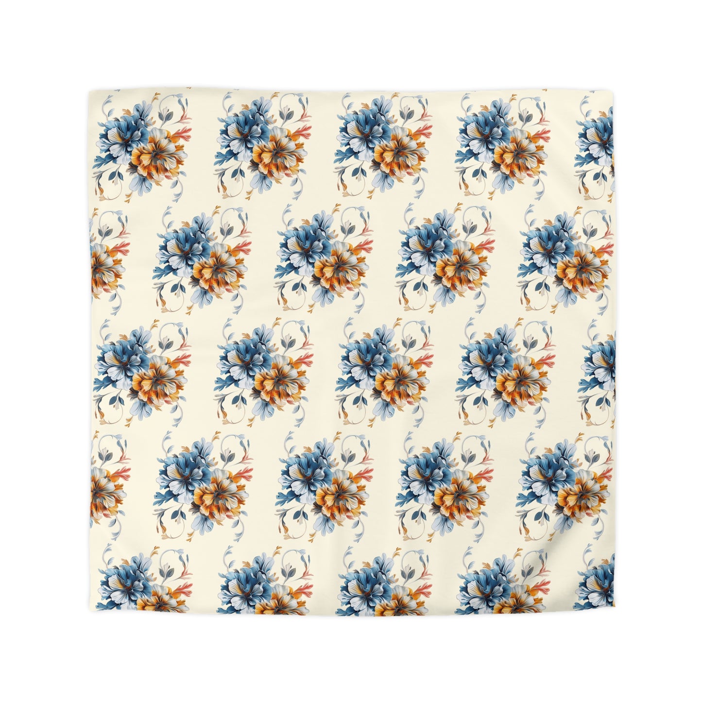 Floral Microfiber Duvet Cover, Soft Bedding Set, Cozy Home Decor, Nature-Inspired Bedroom, Spring Gift Idea