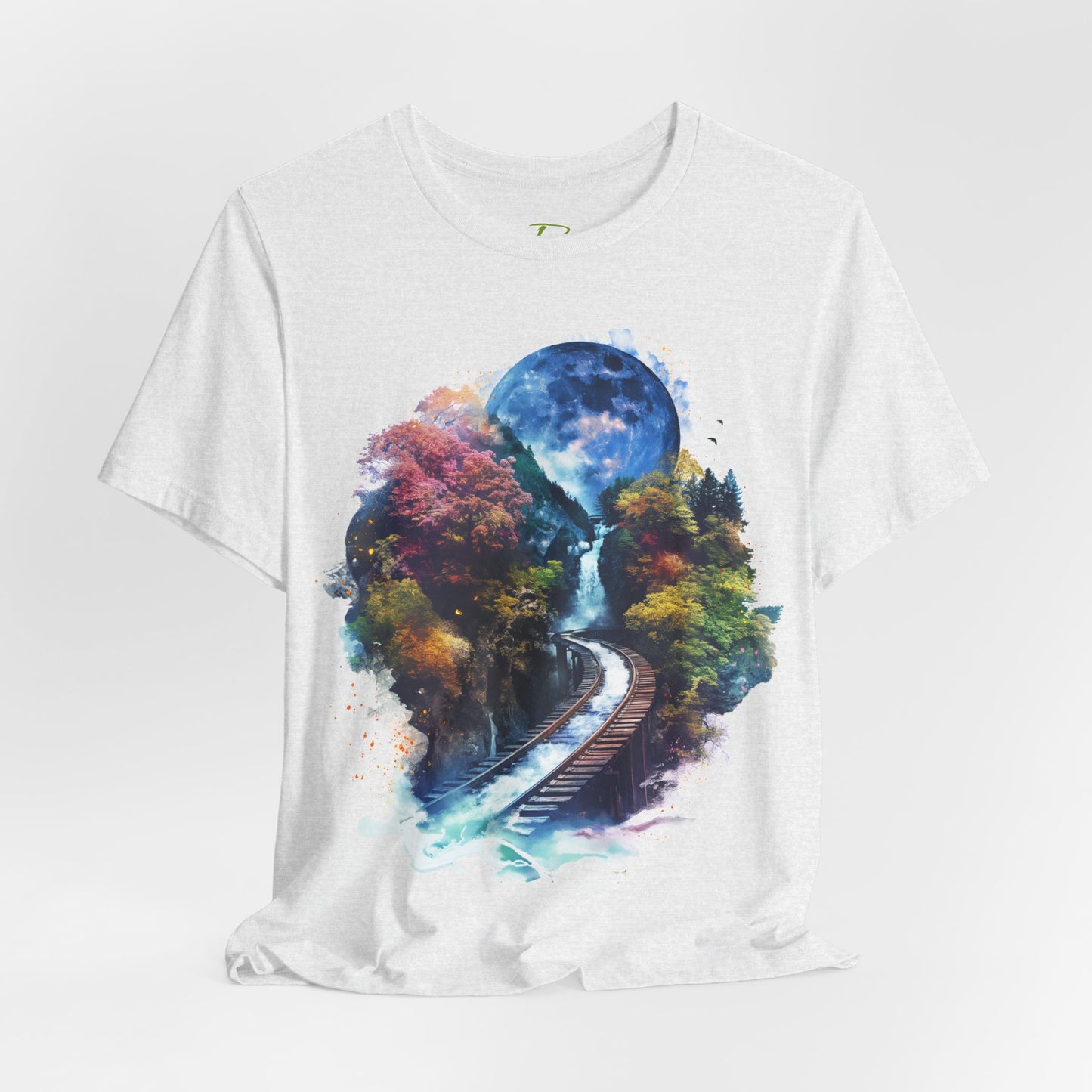 Classic and Unisex T-Shirt with 3D Watercolor design - Lightweight Fabric Tee