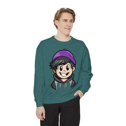 Men's Garment-Dyed Sweatshirt - Happy Vibes