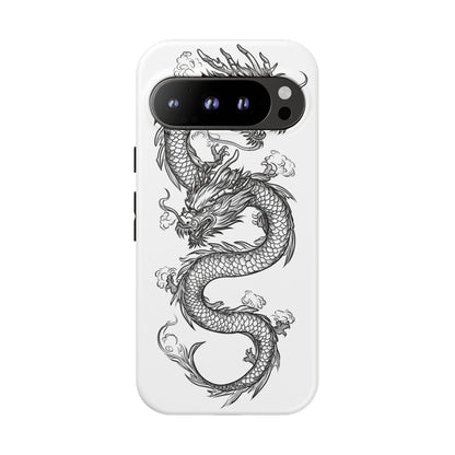 Dragons Phone Cases - Black Ink Tattoo Design of Dragons Tough Cases