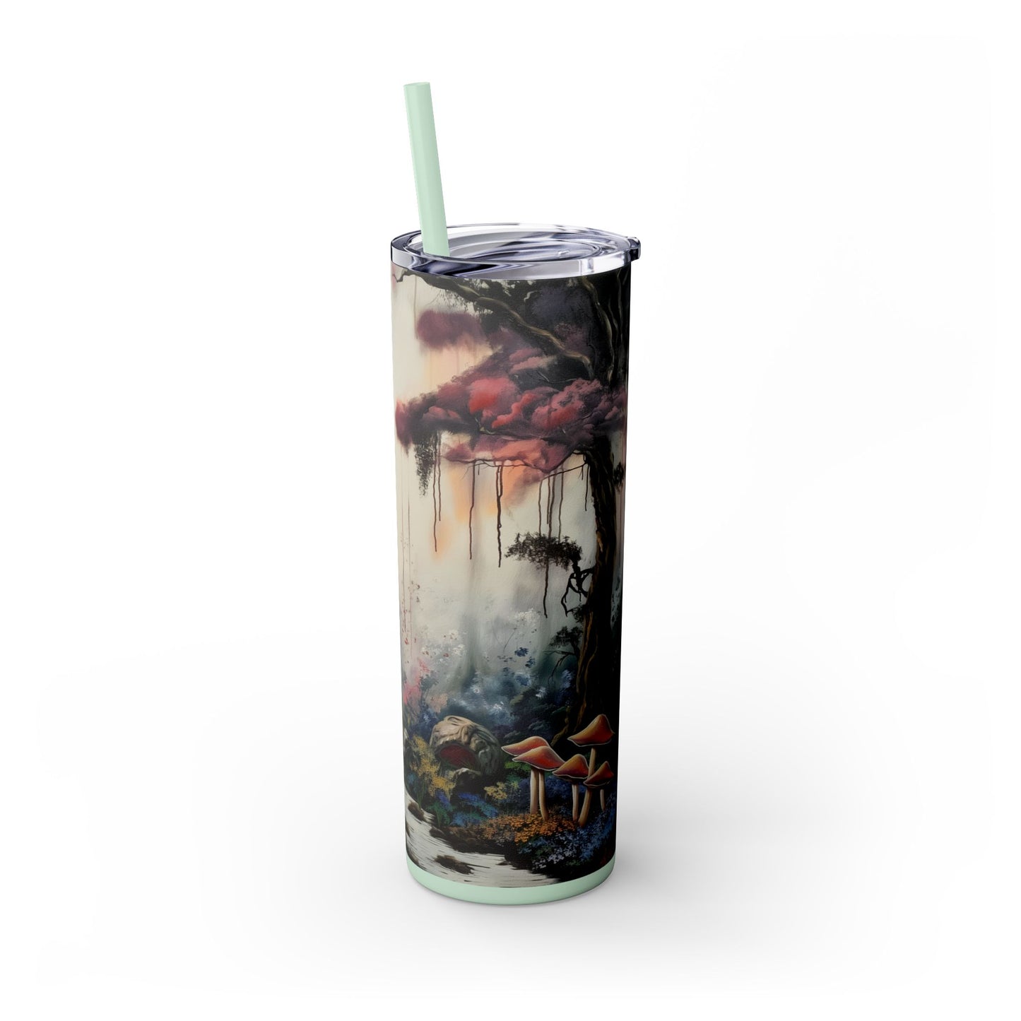 Skinny Tumbler with Straw, 20oz - Forest Insulated Tumbler