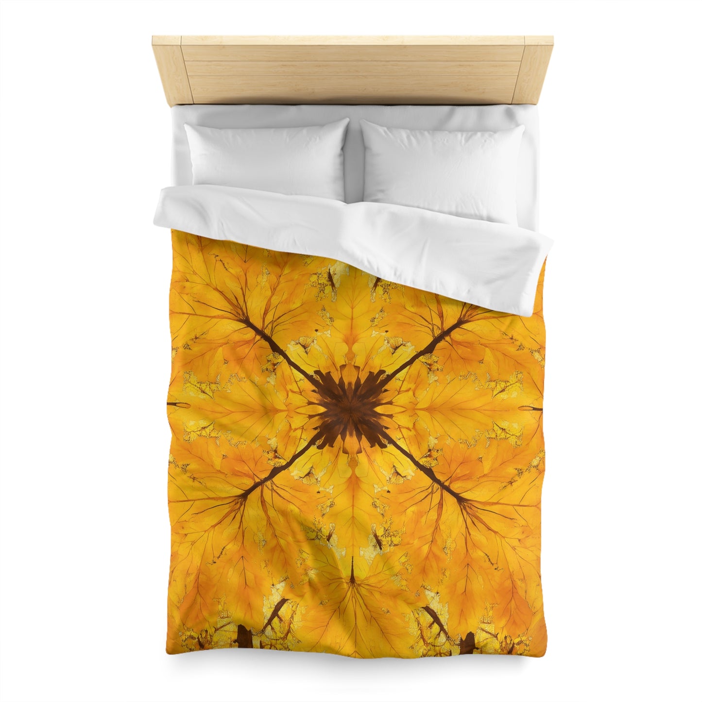 Autumn Leaf Microfiber Duvet Cover | Cozy Bedding for Fall Decor, Nature Lovers, Home Comfort, Gifts for Her, Seasonal Bedroom
