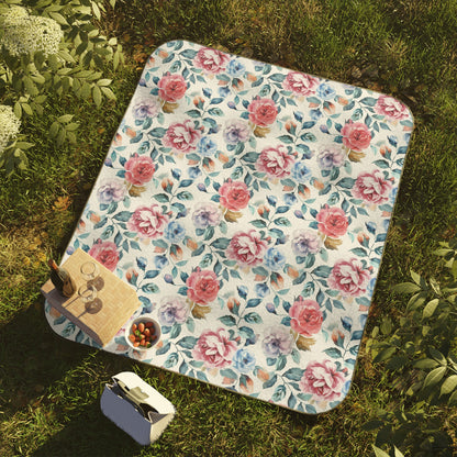 Floral Picnic Blanket - Soft and Stylish Outdoor Essential for Summer Gatherings