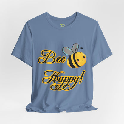 Bee Happy Unisex Jersey Tee - Cheerful Graphic T-Shirt for Positive Vibes