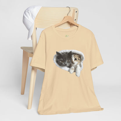 Cute Cats T-shirt for Cat Lovers - Lightweight Fabric Tee
