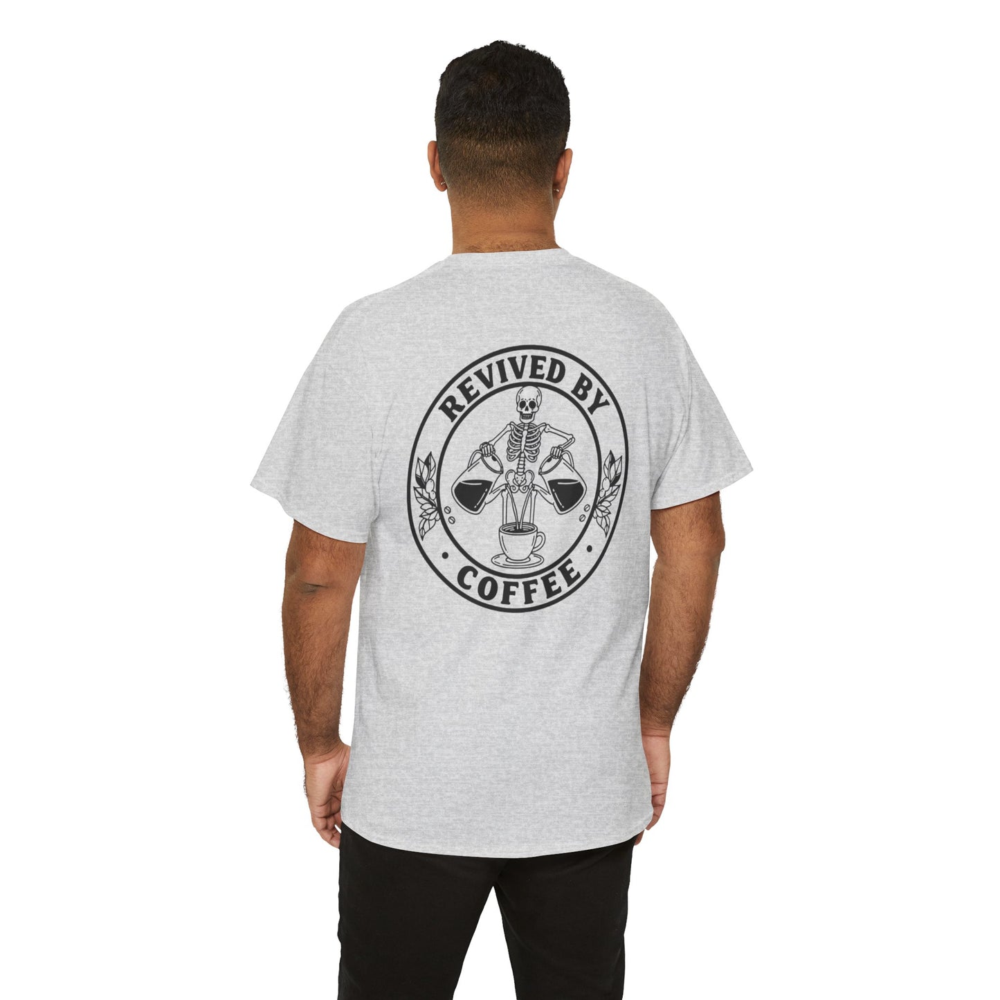 Revived by Coffee Unisex Heavy Cotton Tee - Perfect for Coffee Lovers