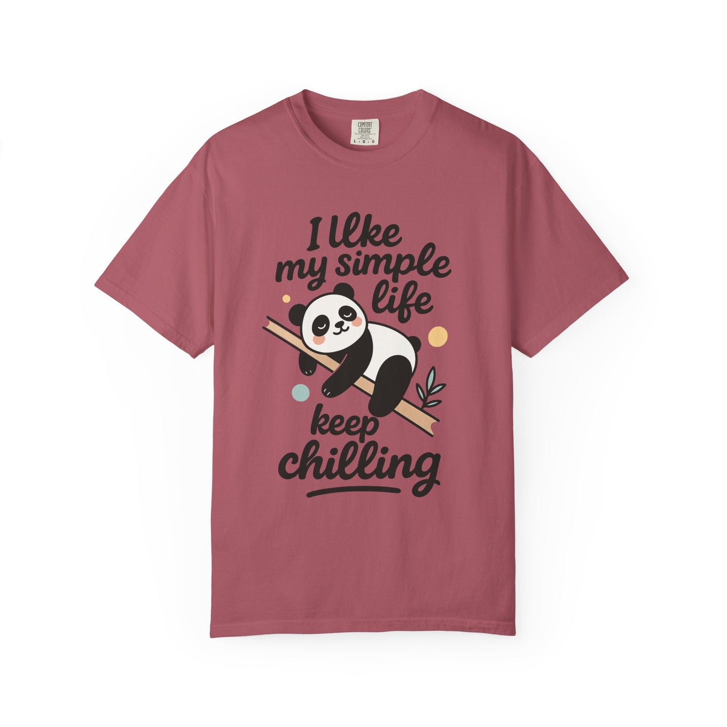 I Like My Simple Life Panda T-Shirt - Unisex Casual Tee