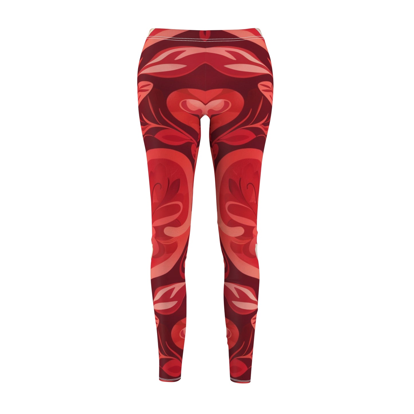 Cut & Sew Casual Leggings for Women- Women's Leggings with Hearts design