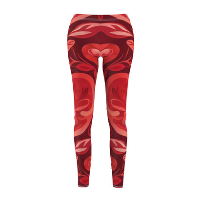 Cut & Sew Casual Leggings for Women- Women's Leggings with Hearts design