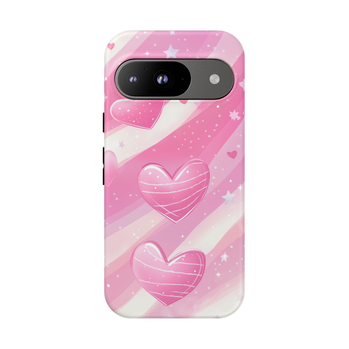 Pink Hearts Phone Case - iPhone, Samsung, and Google case