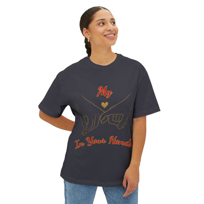 Unisex Oversized Boxy Tee - 'Love Connection' Graphic T-Shirt