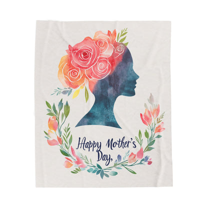 Mother's Day Floral Velveteen Plush Blanket