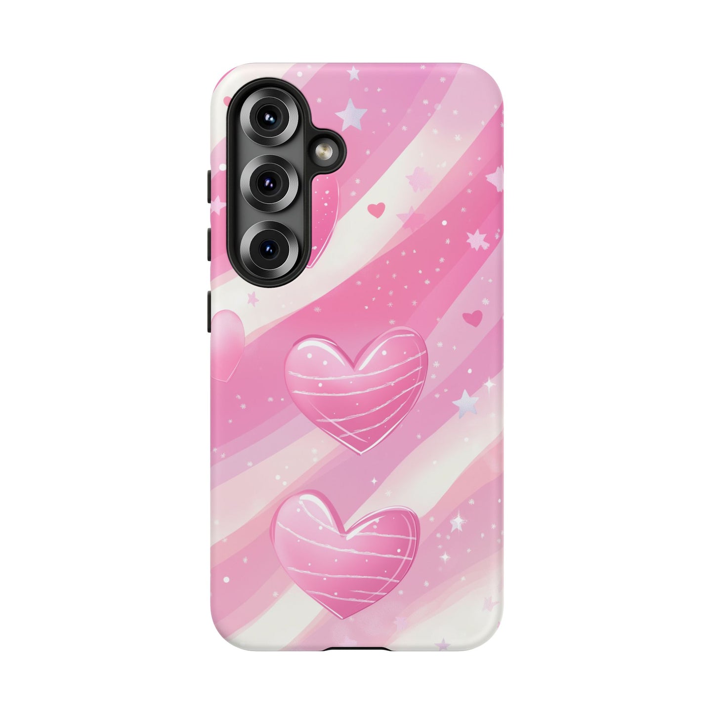Pink Hearts Phone Case - iPhone, Samsung, and Google case