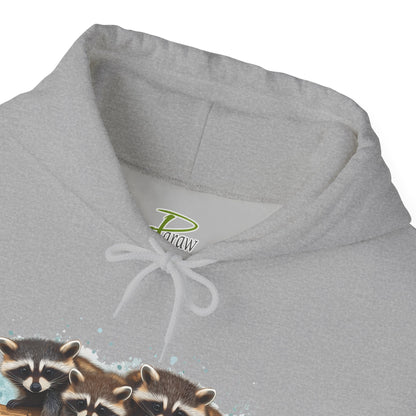 Cozy Raccoon Hooded Sweatshirt - Unisex Heavy Blend™- Raccoon in hoodie - Raccoon Hoodie with ears
