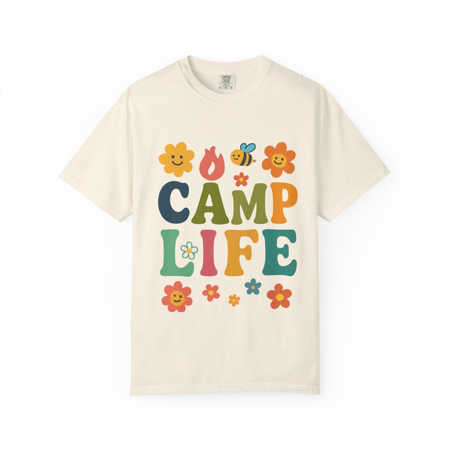 Camp Life Unisex Garment-Dyed T-Shirt - Fun and Colorful Outdoor Vibes