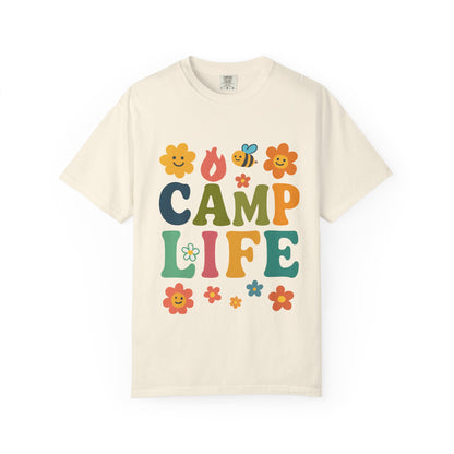 Camp Life Unisex Garment-Dyed T-Shirt - Fun and Colorful Outdoor Vibes