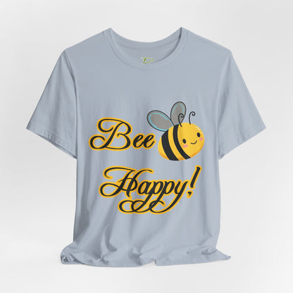 Bee Happy Unisex Jersey Tee - Cheerful Graphic T-Shirt for Positive Vibes
