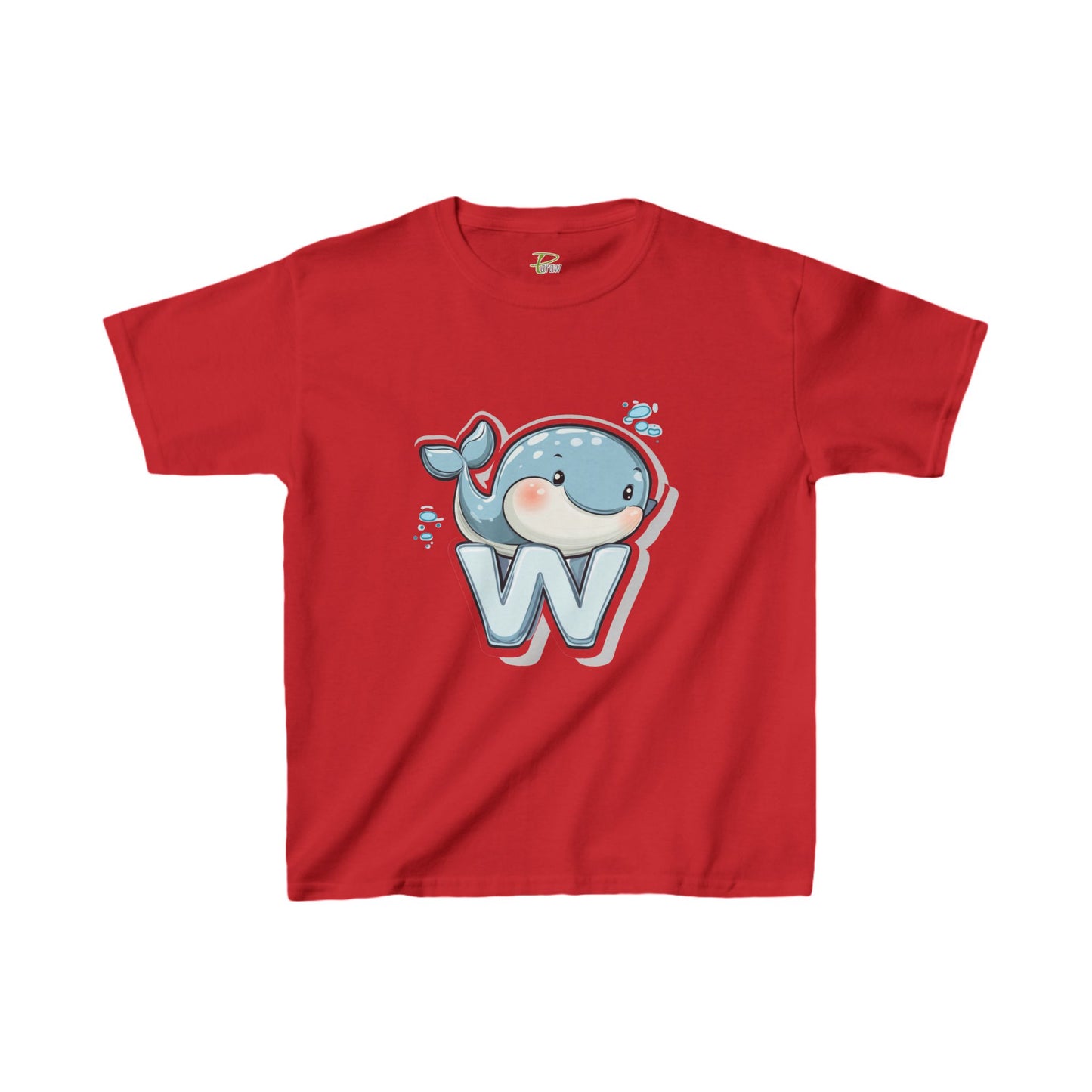 Youth Heavy Cotton™ Tee - Unisex Cute Cartoon Whale Design T-Shirt