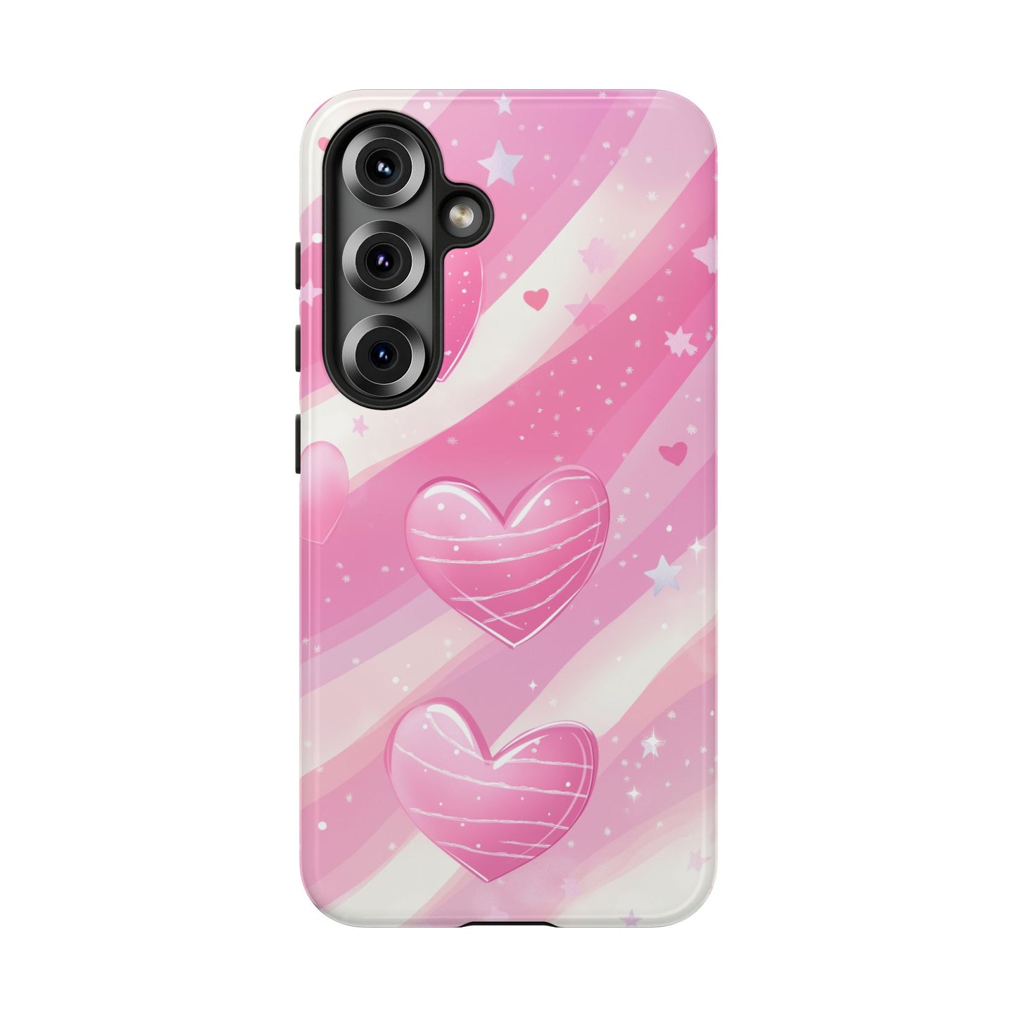 Pink Hearts Phone Case - iPhone, Samsung, and Google case
