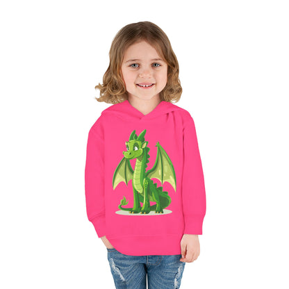 Toddler Pullover Fleece Hoodie - Cute Cartoon Dragon Design Hoodie