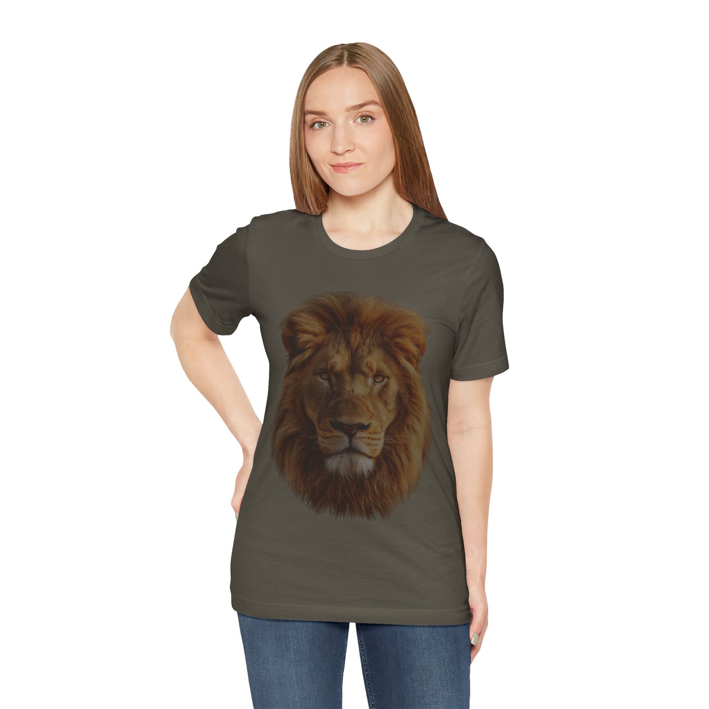 Unisex Lion Portrait Tee - Majestic King of the Jungle T-shirt