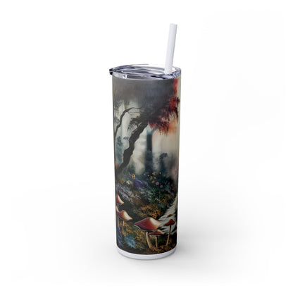 Skinny Tumbler with Straw, 20oz - Forest Insulated Tumbler